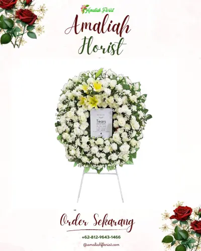 Krans Bunga Duka Cita di Bojong Rawalumbu